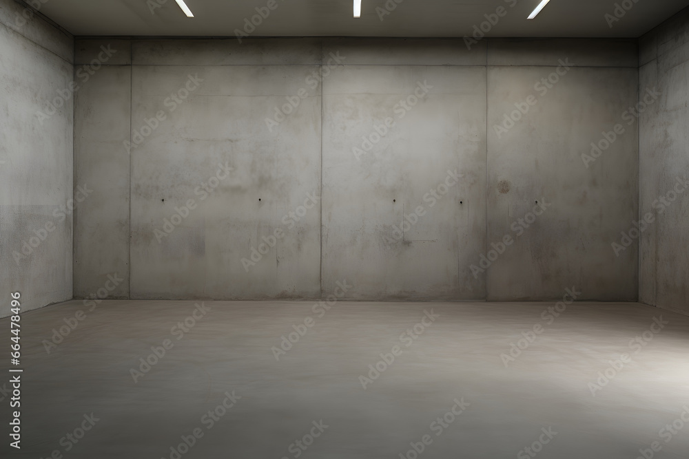 empty room with wall - generative ai empty room with wall - generative ai