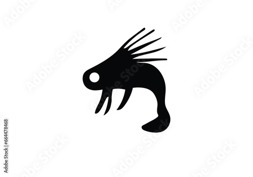 minimal style Arapaima icon illustration design