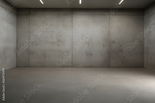 empty room with wall  - generative ai