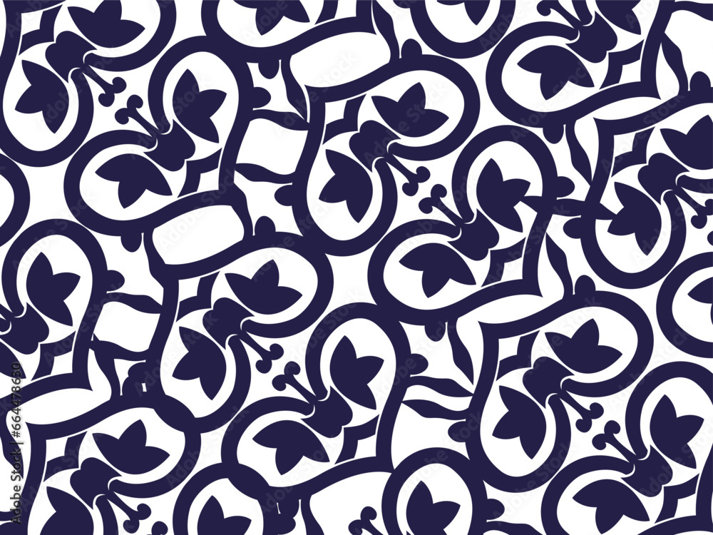 Obraz premium Vector seamless decorative geometric shapes pattern background 