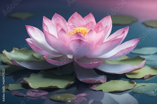 Pink water lotus,Generative ai