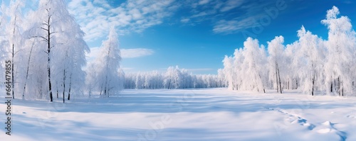 Snowy landscape background. AI Generated.