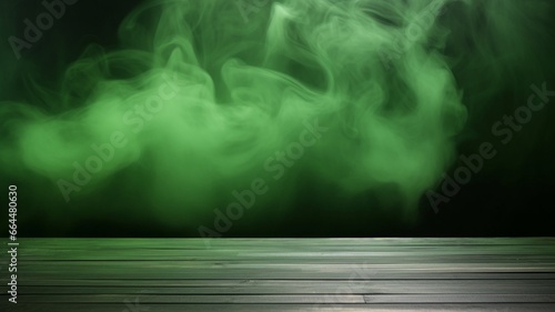  green smoke on a black background generated by AI