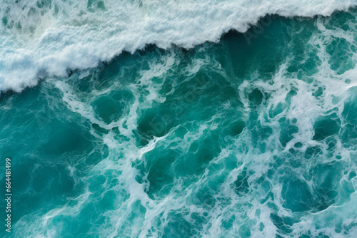 Coastal Majesty: Aerial Ocean Waves in Panorama