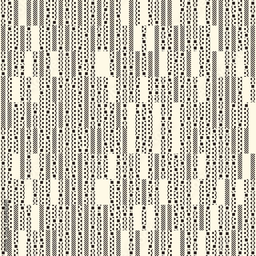 Monochrome Glitch Effect Textured Pattern