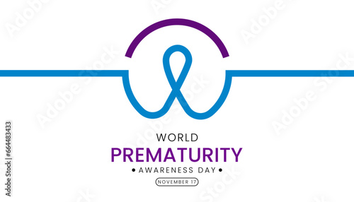 Prematurity awareness month is observed every year in November, Premature birth is when a baby is born too early, before 37 weeks of pregnancy have been completed. Vector illustration