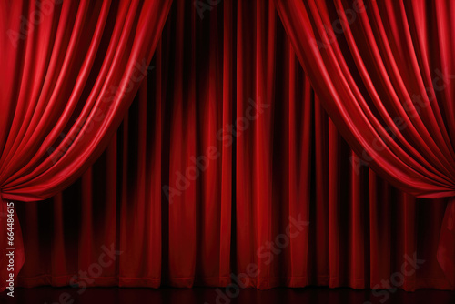 red stage curtains background 