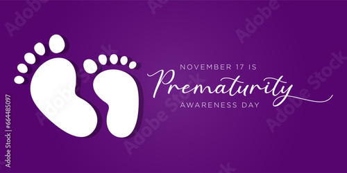 Prematurity awareness month is observed every year in November, Premature birth is when a baby is born too early, before 37 weeks of pregnancy have been completed. Vector illustration
