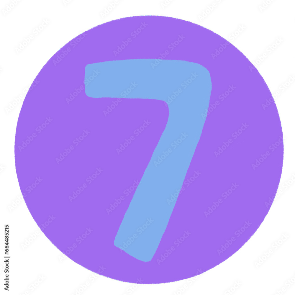 Number seven icon Number seven icon
