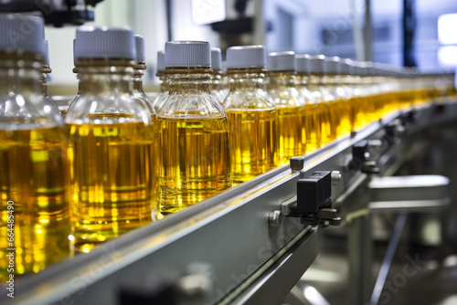 Bottling Plant in Action: Extract Bottles on Conveyors