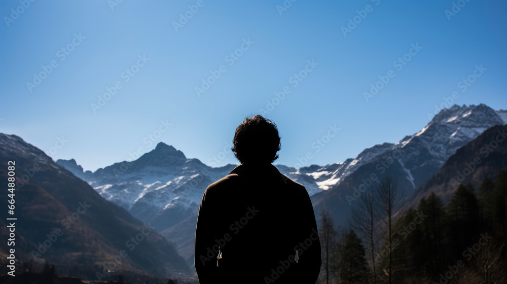 Embracing the Wilderness: Man and Mountain Landscape