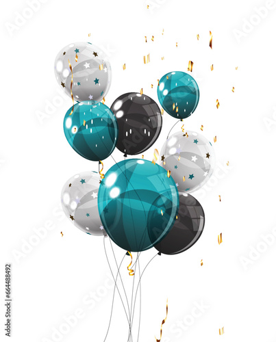 Birthday balloons vector background design