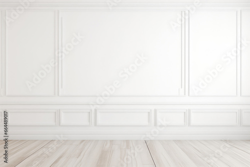 Simulated Wood Grain Painting on White Wall © AIproduction