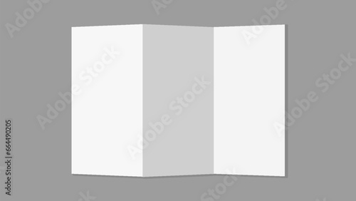 Vector layout of a free trifold template brochure, perfect for your creative projects. Trifold template brochures on gray background