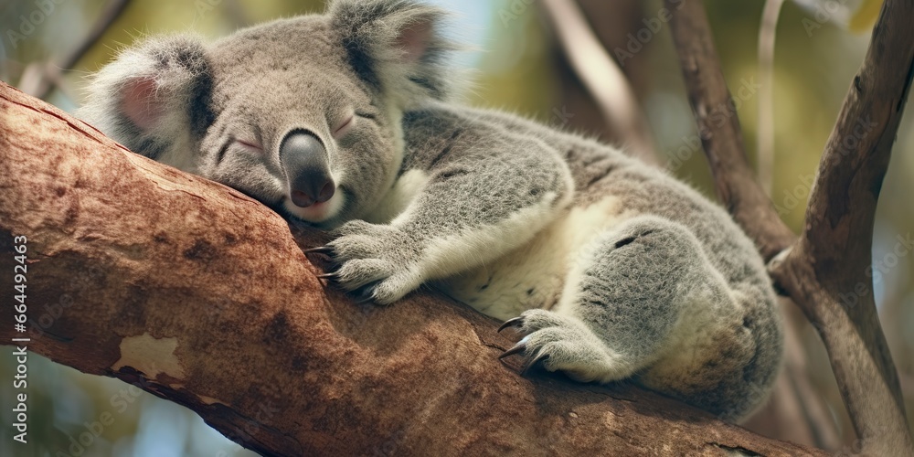 Koala asleep in tree. Koala asleep in tree.