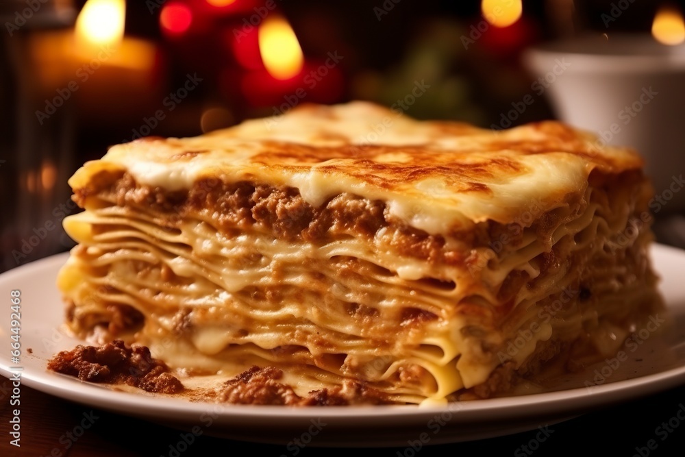 Traditional italian food lasagne with meat sauce. Traditional italian food lasagne with meat sauce.