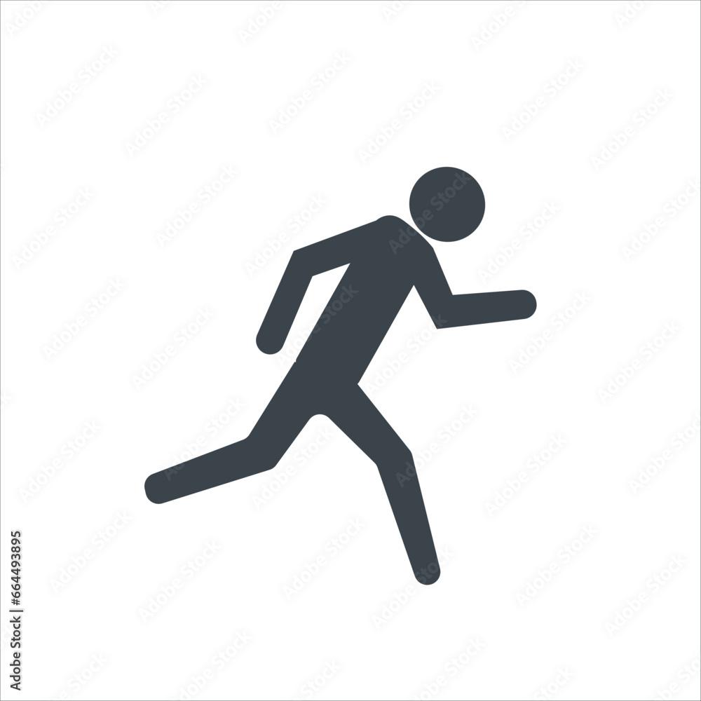 Running Sign Concept Design Stock Illustration Running Sign Concept Design Stock Illustration