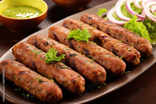 Tasty seekh kabab.
