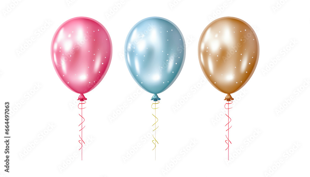 pink blue gold balloons isolated on transparent background cutout pink blue gold balloons isolated on transparent background cutout