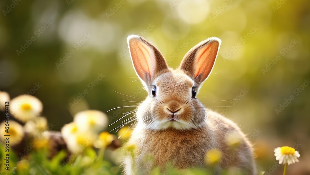 Easter Bunny with beautiful Spring Nature. Easter Bunny with beautiful Spring Nature.
