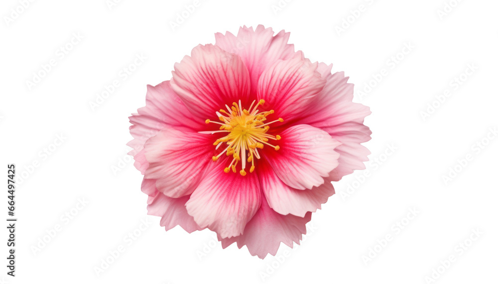 pink flora isolated on transparent background cutout