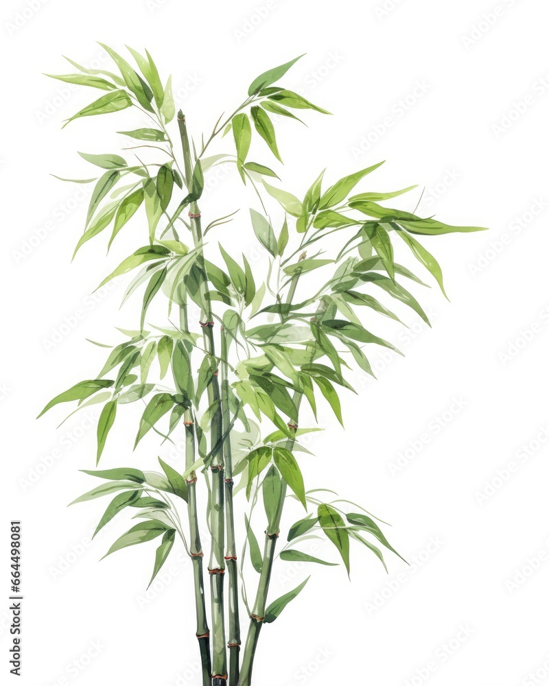 Watercolor bamboo clipart isolated on white background. Watercolor bamboo clipart isolated on white background.