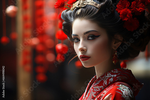 Portrait of a traditional Chinese woman 