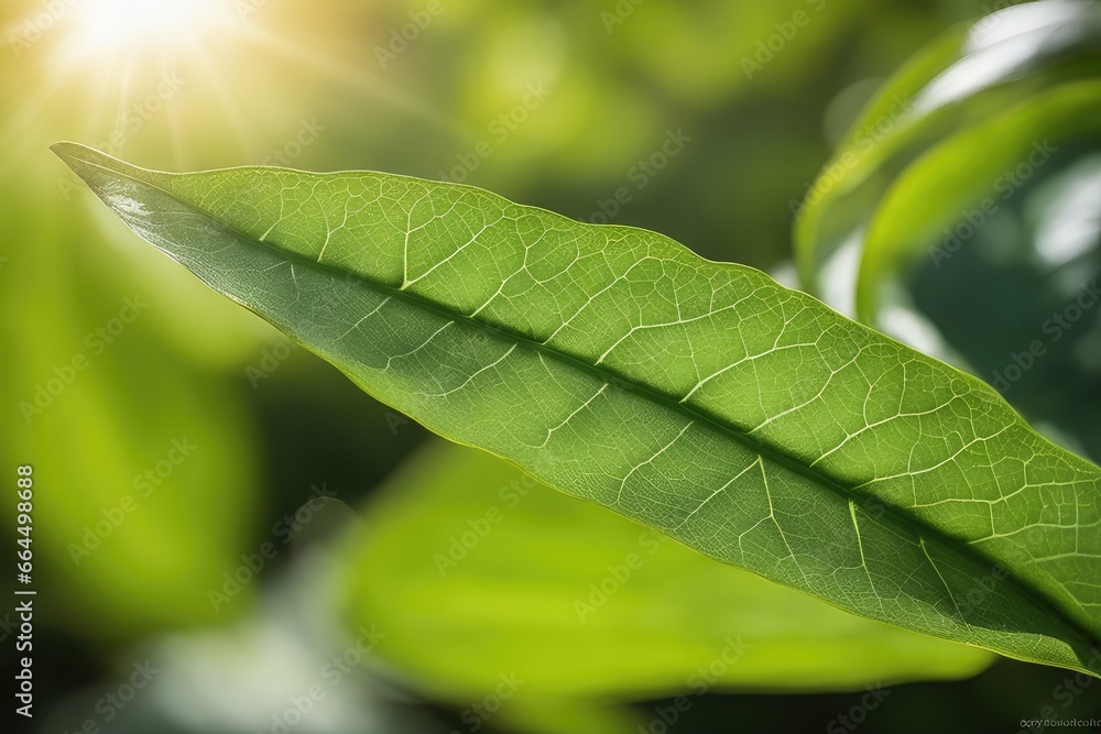 leaf with water drops leaf with water drops