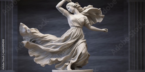Marble statue of a ballerina.
