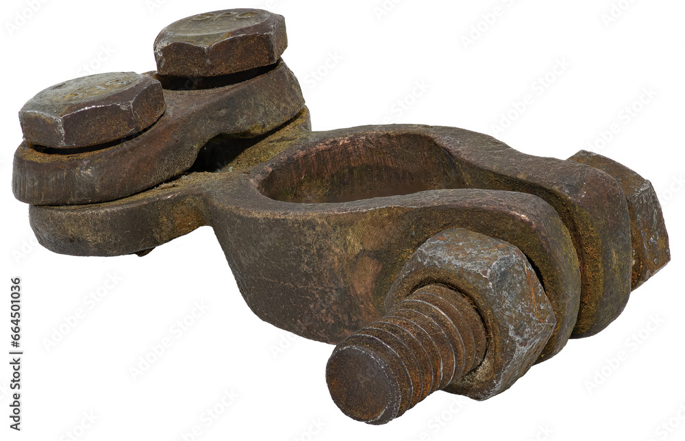 old car battery terminal connector on transparent background old car battery terminal connector on transparent background