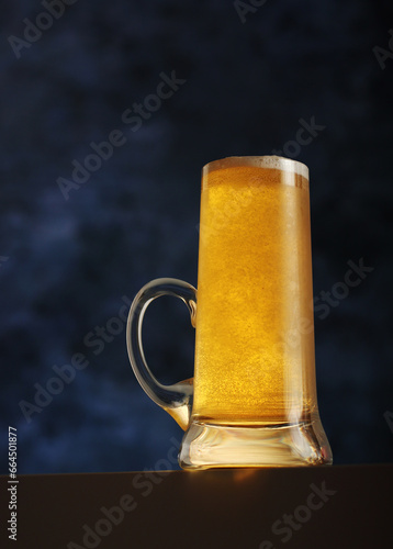 A mug with traditional German lager beer	