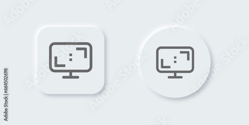 Aspect ratio line icon in neomorphic design style. Widescreen signs vector illustration.