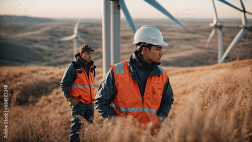 Two experienced environmental workers are actively involved in the wind energy industry and work closely together on projects aimed at developing sustainable energy
