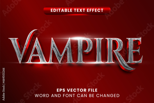 Vampire 3d editable vector text effect