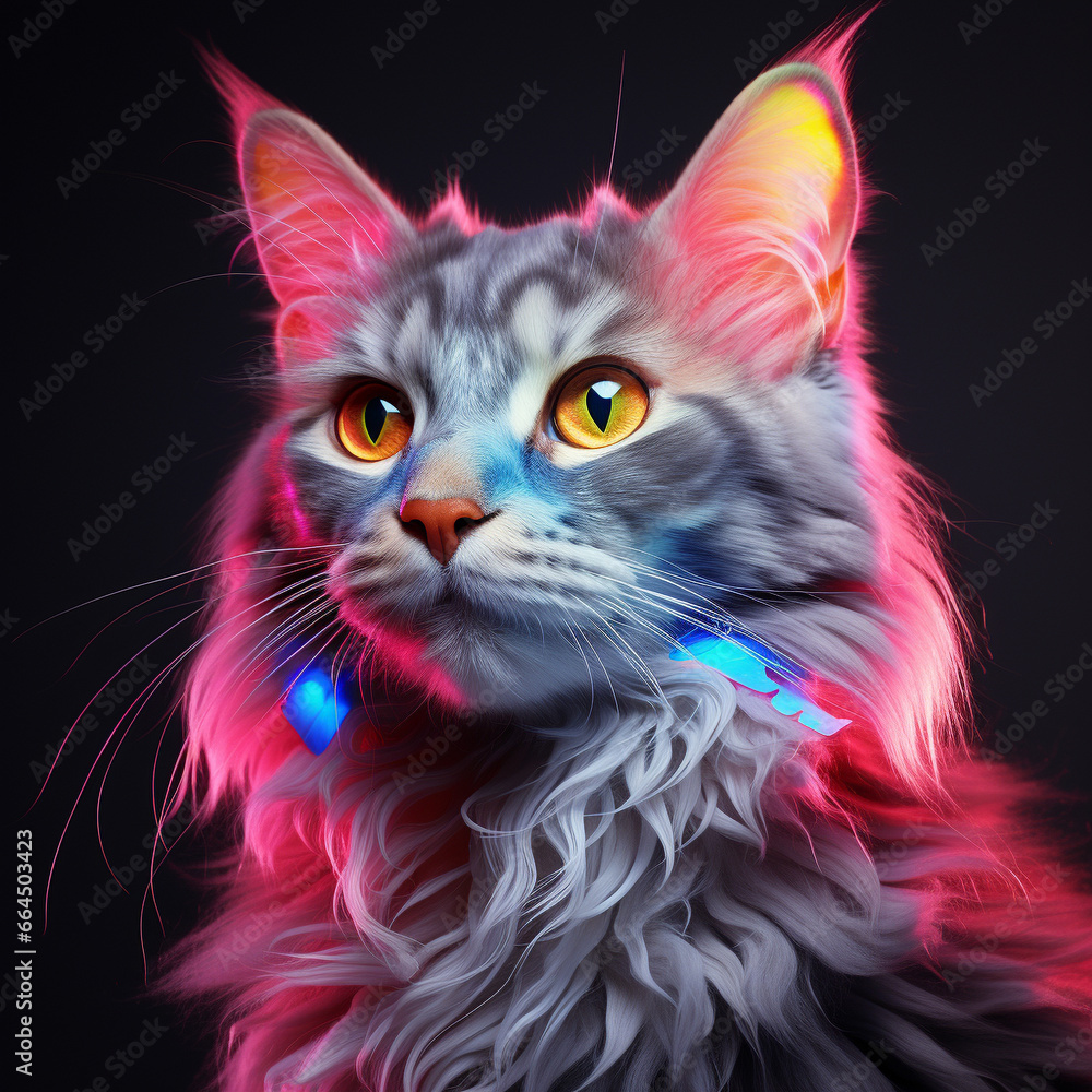 Portrait of cute cat generated by ai Portrait of cute cat generated by ai