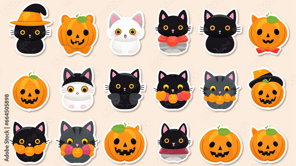 Cartoon stickers set for kids , vector illustration Cartoon stickers set for kids , vector illustration