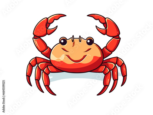 Doodle Chesapeake Bay crab, cartoon sticker, sketch, vector, Illustration, minimalistic photo