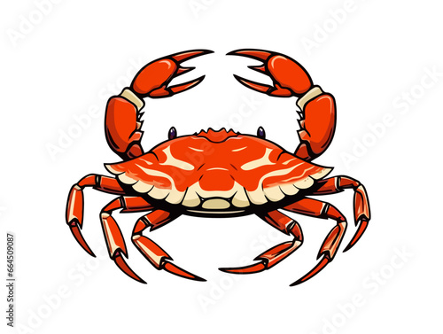 Doodle Chesapeake Bay crab, cartoon sticker, sketch, vector, Illustration, minimalistic