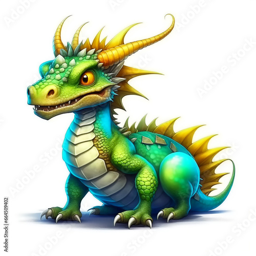 the image of a green dragon on a white background.