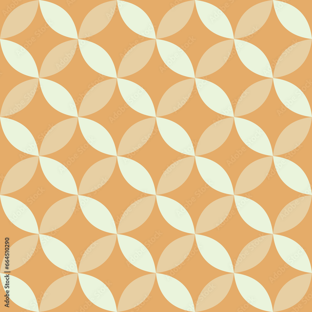 Seamless overlapping coral circle pattern illustration Seamless overlapping coral circle pattern illustration