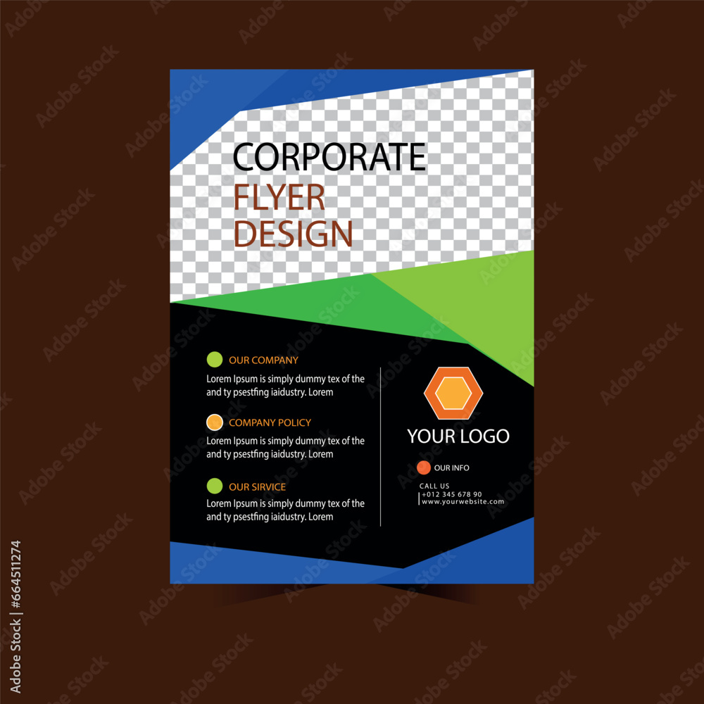Fototapeta premium Cooperate business flyer design templet.