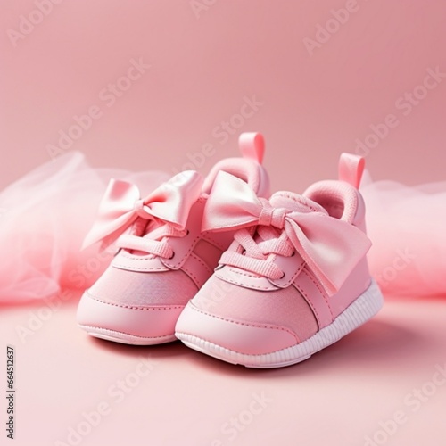pink baby shoes generated by AI