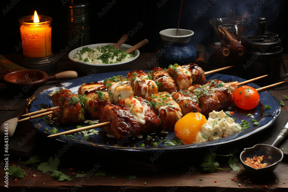 A harmonious blend of taste and texture, each skewer is a masterpiece