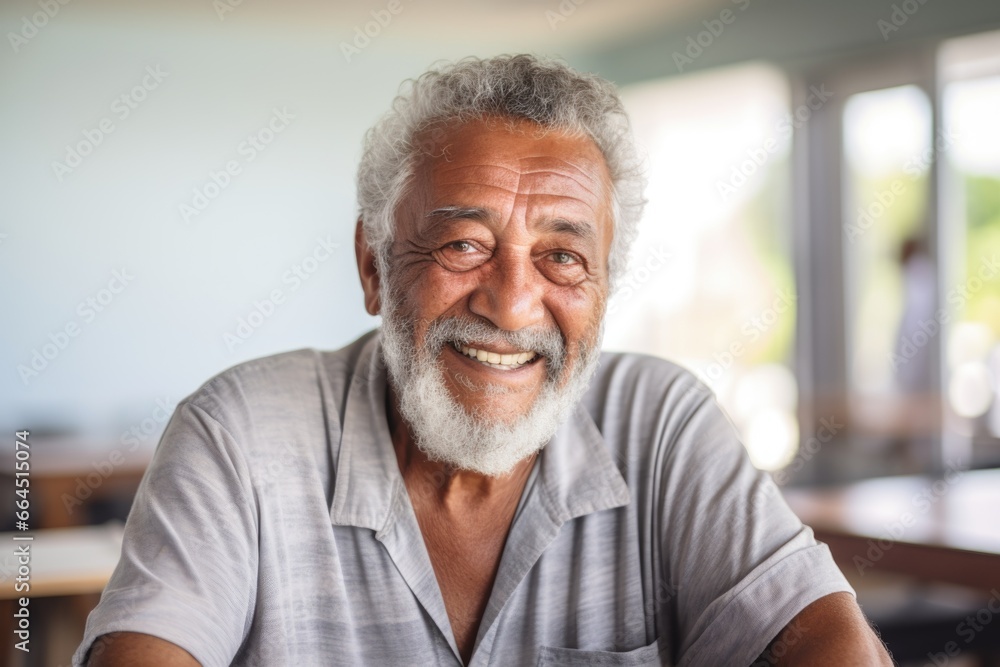 Portrait of a smiling elderly man in the nursing home Portrait of a smiling elderly man in the nursing home