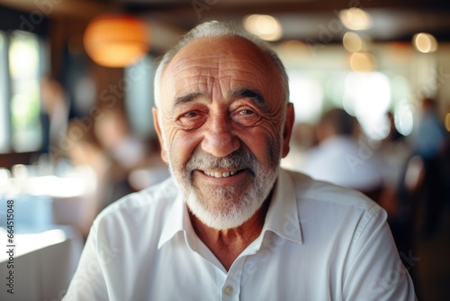 Portrait of a smiling elderly man in the nursing home