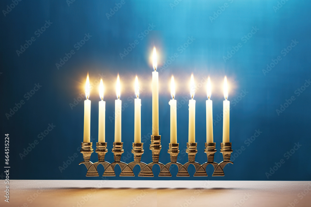 Hannukah candles background. AI Generated. Hannukah candles background. AI Generated.