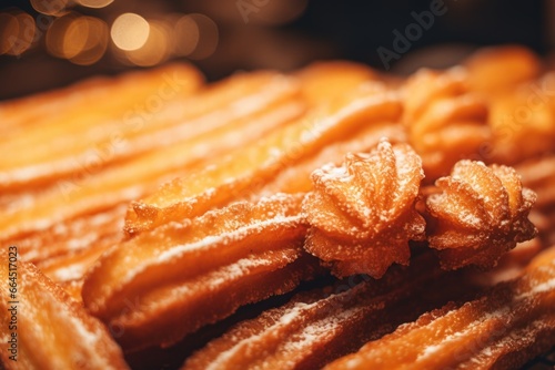 Stacked Churros: A Delightful Display of Sweet Treats