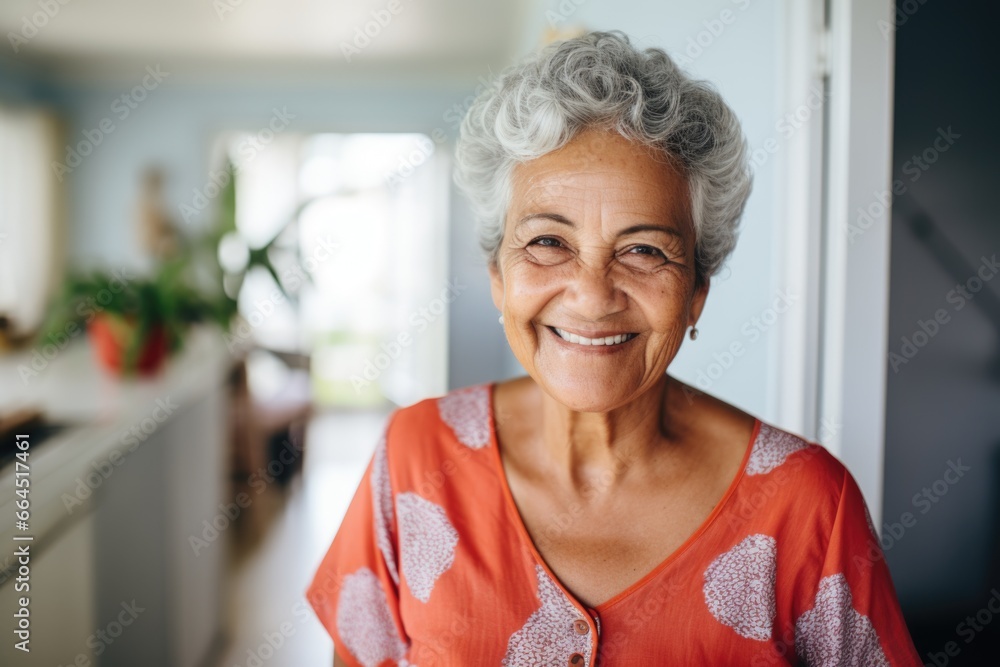 Portrait of a happy senior woman in a nursing home Portrait of a happy senior woman in a nursing home