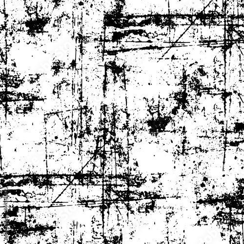 Scratched Grunge Urban Background Texture Vector. Dust Overlay Distress Grainy Grungy Effect. Distressed Backdrop Vector Illustration. Isolated Black on White Background. EPS 10