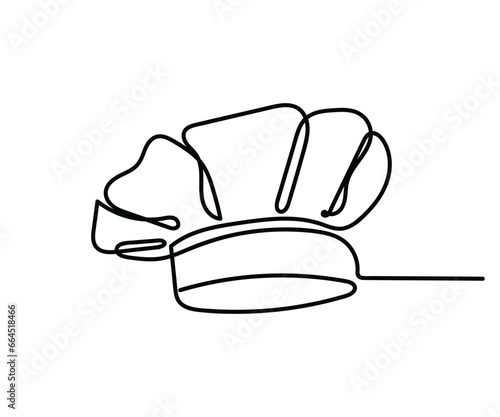 Continuous line art of process of cooking . Chef working in Kitchen. Creativity involved in cookery. Vector art.